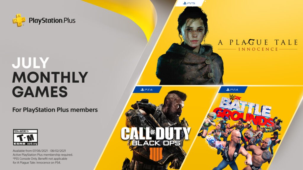PS+欧美服七月会免游戏公布 《瘟疫传说》、《COD15》等