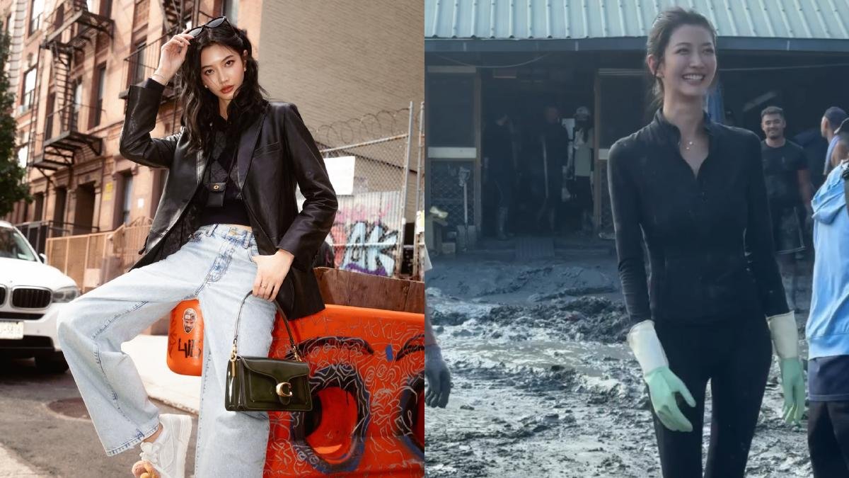 災區長腿正妹身分曝光!竟是「國際名模」吳宜樺 泥濘沾身還是美到發光