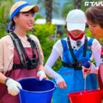 峮峮、蔡黃汝太狠了！徒手狂抓蝦獲封蝦后　嗨喊：蝦爆