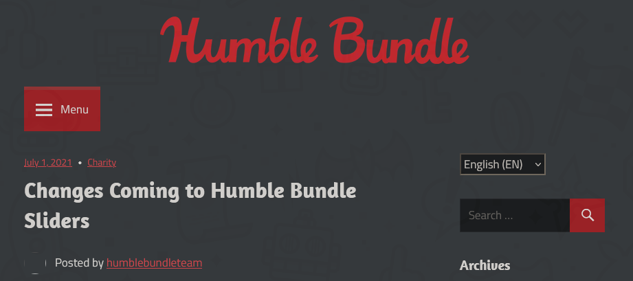 Humble Bundle再次改变慈善包分成 自己将至少获得15%~30%
